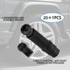 Car Wheel Lug Nuts, 20PCS Chrome Aftermarket Closed End Duplex 6 Spline Lugnut with 1 Key, Fuel Rim Lug Nut Lock Removal Socket Replacement Tool,