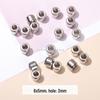 Jingde Stainless Steel Hammer Bamboo Tube Spacer Beads & O Buckle DIY Jewelry Accessories.