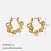 Fashion Irregular Geometric Line Hoop Earrings Stainless Steel Colorful Earrings Suitable For Woman Daily Wear Party Gifts