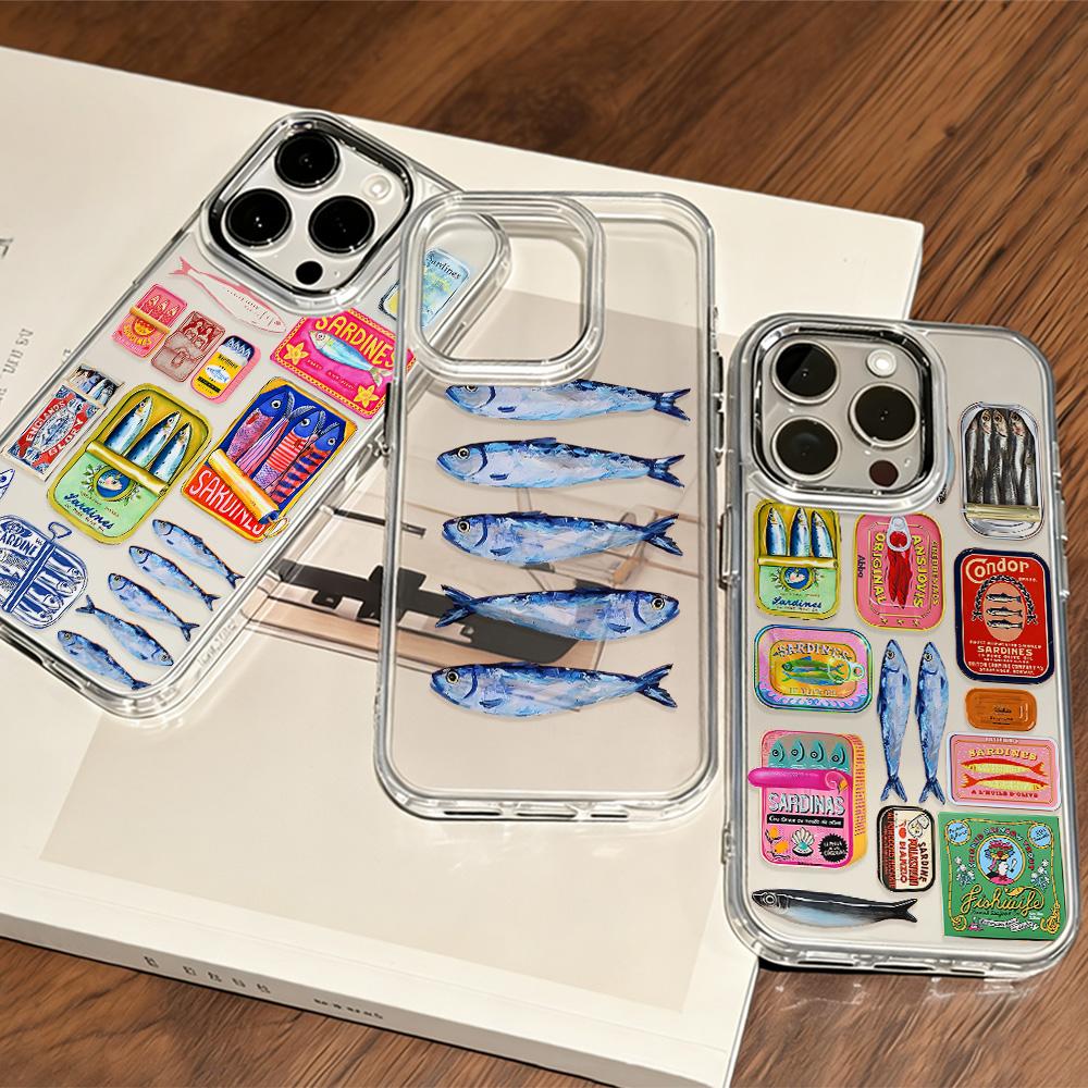 Fish Fun Sardines Laser New Phone Case For Xiaomi Redmi Note A5 A3 15 14 13 14c 13c 12 11 12s 12c 10c 10 9 Pro Plus 4G 5G Cover