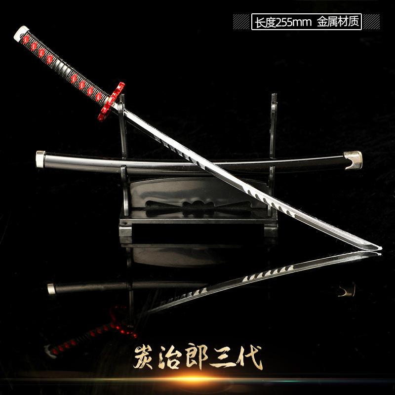 Swords Home Decor 25cm Demon Slayer Katana Swords Japanese Anime Cosplay Prop Weapon Collection Kid Gift