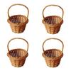 4PCS Creative Mini Rattan Woven Baskets Beautiful Hand Made Storage Basket, Wicker Flower Basket Shopping Storage Hamper Basket
