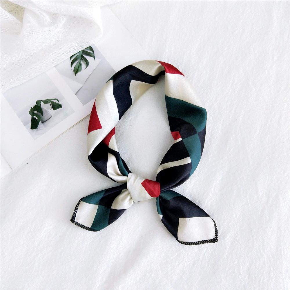 

50 Silk Square Scarves: Versatile Spring/Summer Neckerchiefs for Women - Korean Style 50-50cm