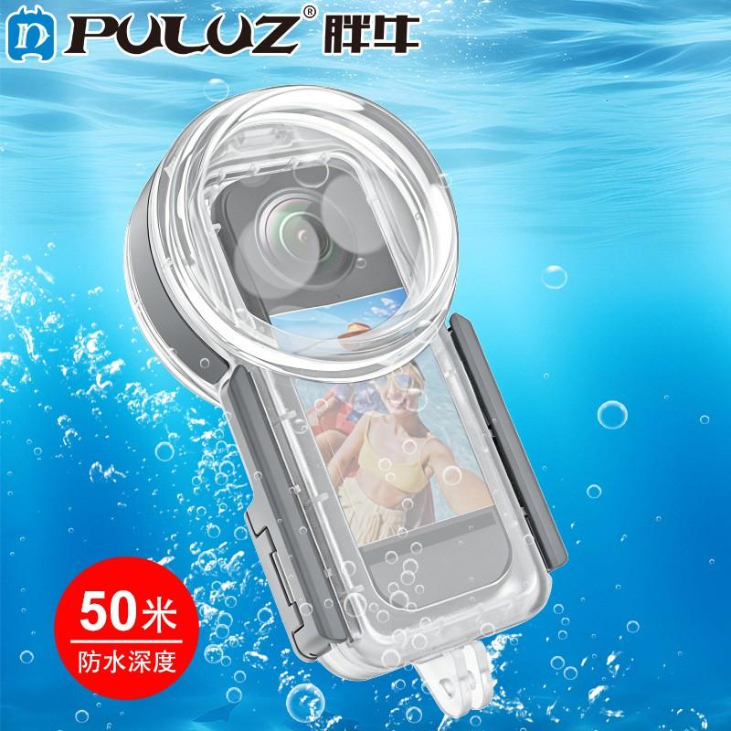 PULUZ PU1206 Transparent Waterproof Housing Insta360 X5 Action Camera Full Coverage Dive Case Up To 50m Depth
