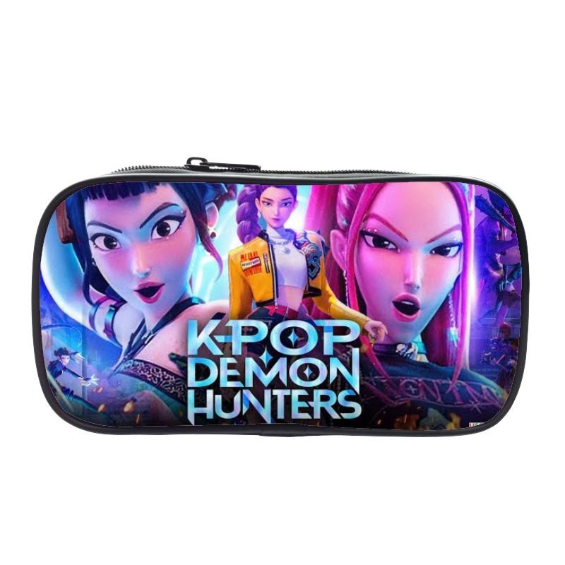 New Printed Witch Huntrix Kpop Student Pencil Bag Kpop Storage Stationery Bag Pencil Bag Men and Women