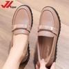 2025 New Spring & Autumn Non-Slip Soft Sole Leather Shoes for Middle-Aged & Elderly Women