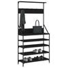 Clothing Rack with Shoe Shelf Black 90 X 34 X 184 Cm