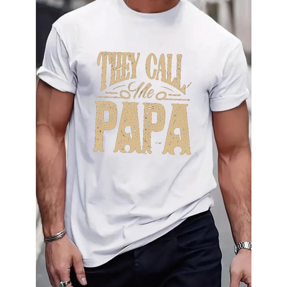 

Европейские размеры Papa Vintage Мужская повседневная футболка с круглым вырезом и коротким рукавом для лета, БОЛЬШИЕ РАЗМЕРЫ S белый