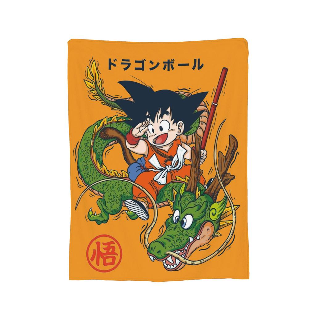 Goku Collage Flannel Blanket DBZ Japanese Anime Awesome Throw Blankets for Home Hotel Sofa 125*100cm Plush Thin Quilt,