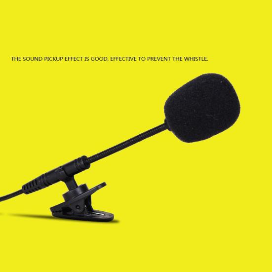 Laidinis mikrofonas Labai jautrus vis krypties paėmimas Apsauga nuo švilpimo Aiškus garso kokybė 3,5 mm Aiškus garsas Mini klipo mikrofonas konferencijai