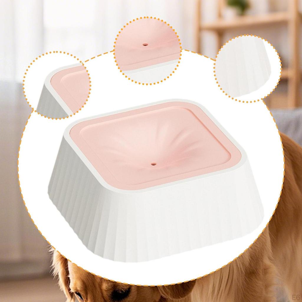 Bowl Pet Water Dispenser Anti Overflow Slow Drinking for Messy Drinkers Medium Large Dogs