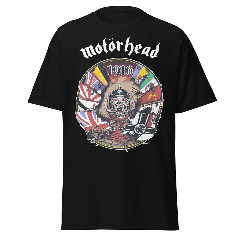 Motorhead - Vintage 1916 Jumbo Print Unisex T-shirt Black M