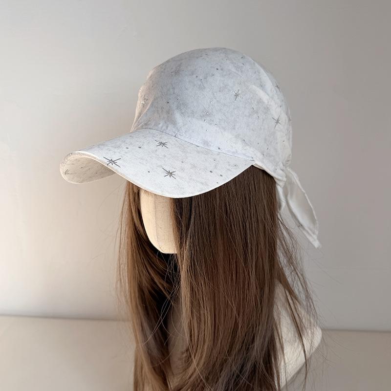 Retro Print Headscarf Hats Women Spring/Summer Thin Breathable Baseball Cap Turban Hat Vintage Kpop