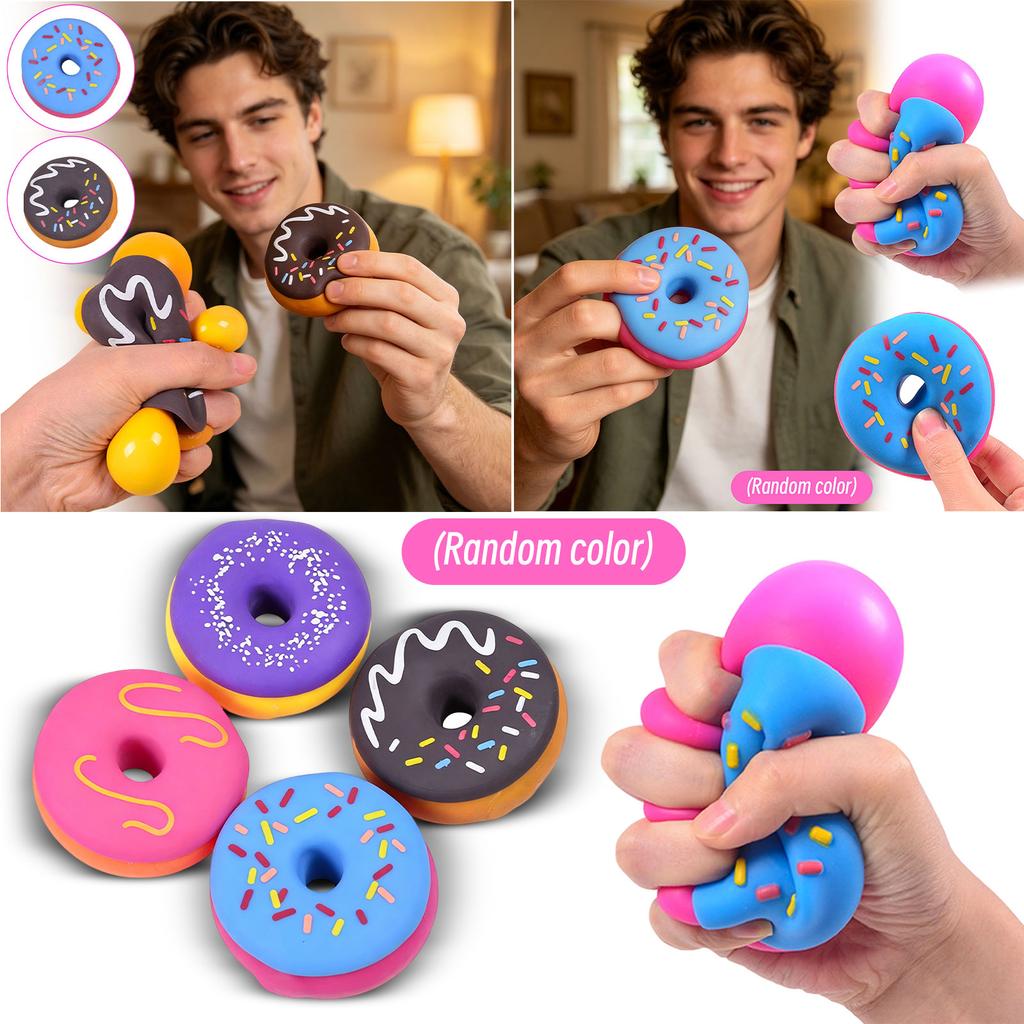 Weiches Donut-Spielzeug, langsam aufsteigend, Stressabbau, Fidget-Quetschspielzeug für Erwachsene und Kinder, Sensorische Dekompression, Neuheitsgeschenk, Dekoration