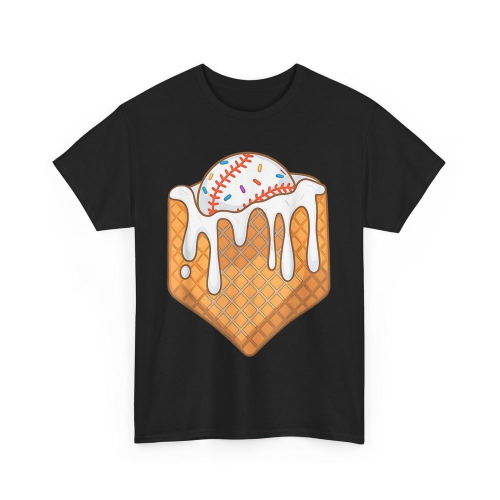 

Baseball T-shirt, Baseball Ice Cream Sports Baseball Lovers Cute Shirt M