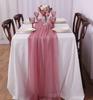 Chiffon Table Runner Romantic Sheer Wedding Table Runner Glitter Tulle Fabric Decorations for Wedding, Birthday Party,Dinner