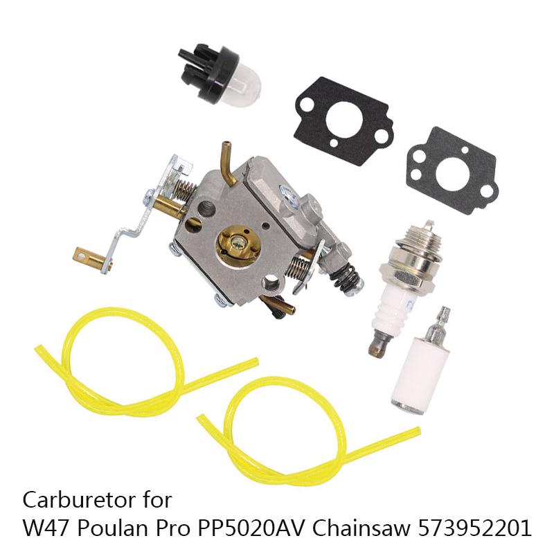 Carburatore Completo Per Motosega Poulan Pro PP5020AV Con Ricambio Zama C1M W47 573952201