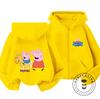Winter Trendy Casual Zipper Hoodie Cute Cartoon Print Street Style Kids Hooded Top Peppa Pig Children 3 14