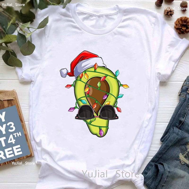 Santa Claus Riding A Dolphin Print Tshirt for Girls White Casual Christmas Gift Tshirt Fashionable Shortsleeved Tshirt Women