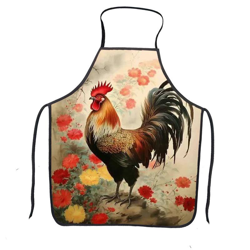 Innovative 3D Rooster Print Waterproof & Stain-Resistant Apron