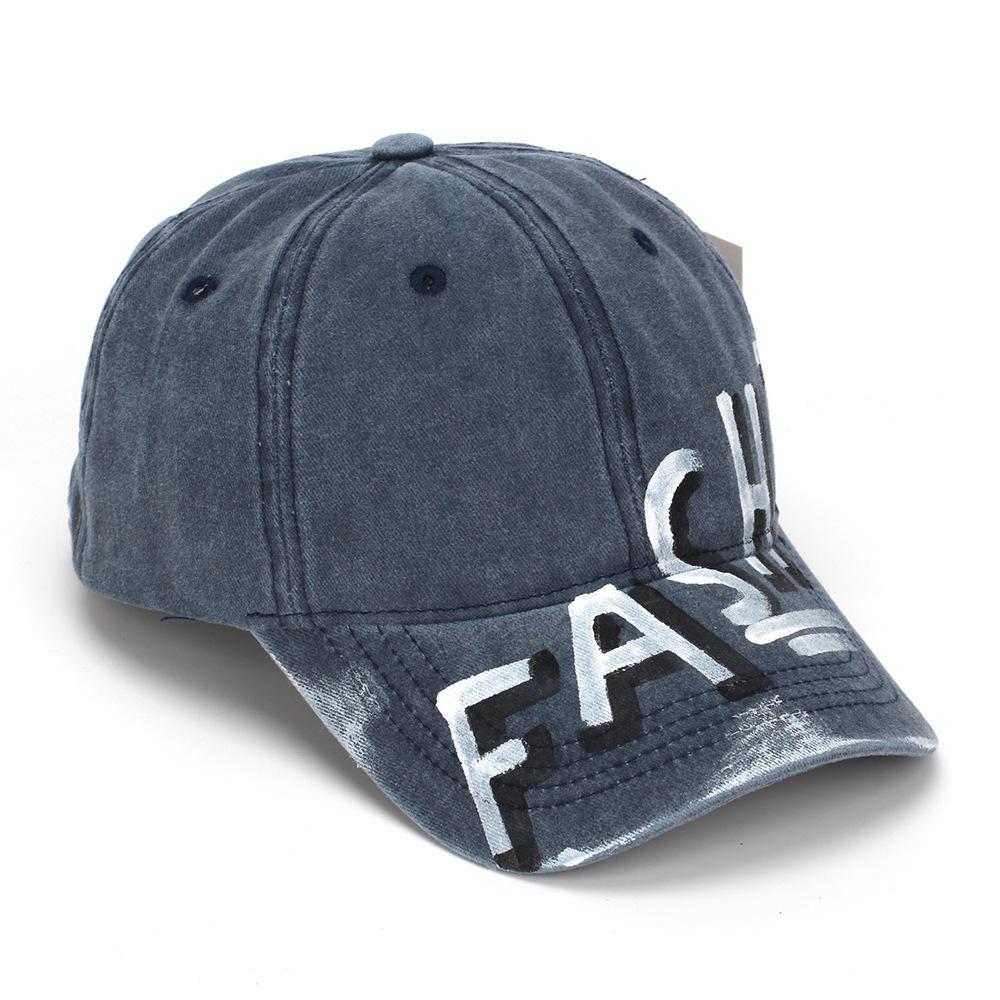 

2026 New Unisex Letter Print Baseball Cap Men and Women Sunshade Snapback Hip Hop Casual Washed Cotton Sun Visor Peaked Caps Adjustable темно-синього кольору