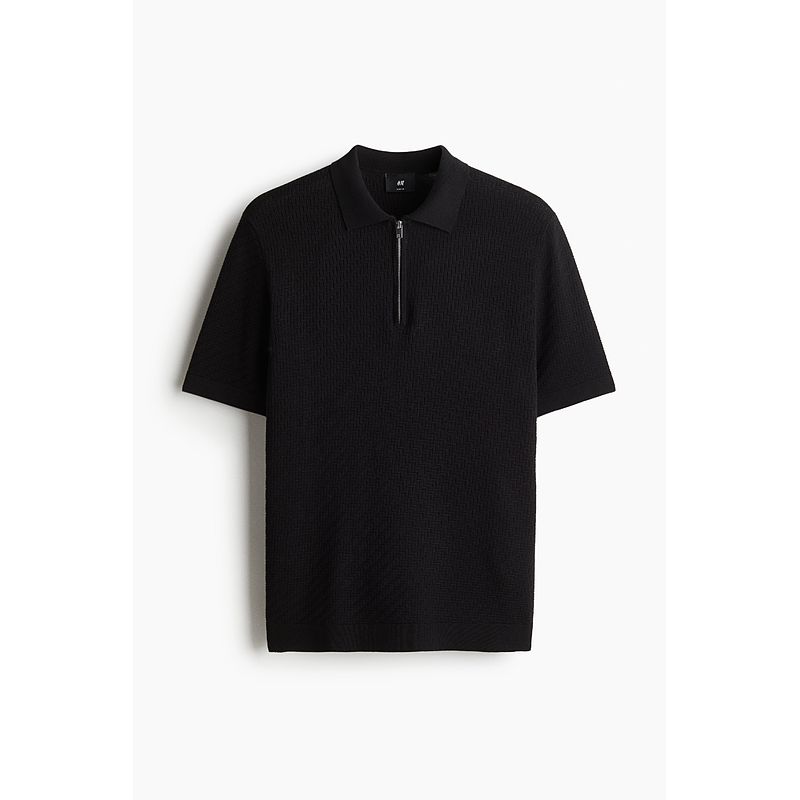 

HM 2025 Summer New Arrival Men s Silm Polo Shirt 1284199 Black 170/92(S)