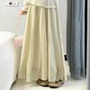 Plus Size Spring/Summer Loose Sun Protection Two-Piece Set: Long Sleeve Cover-up & High Waist Skirt