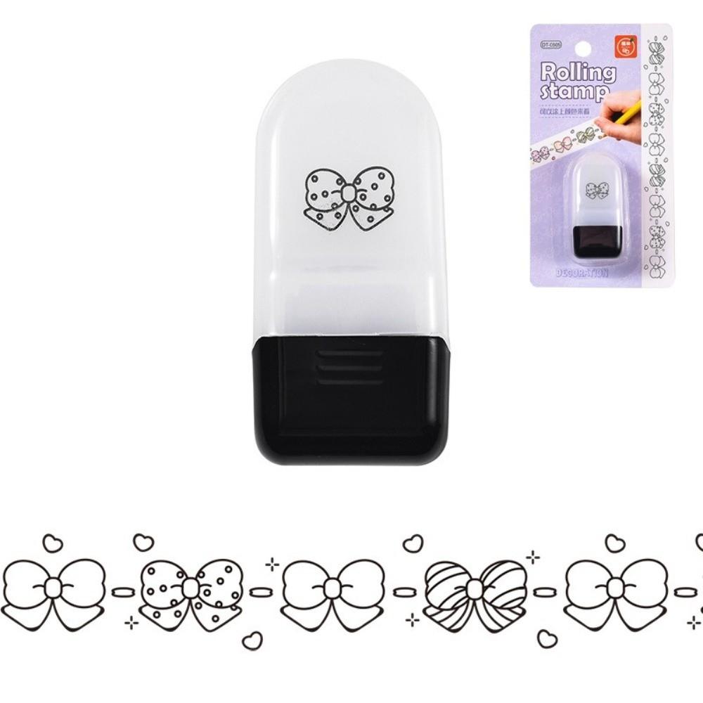 

Creative Cartoon Pattern Rolling Flower Seal Lace Band Funny Rolling Ink Pad DIY Drawing Tool Stamp Seal