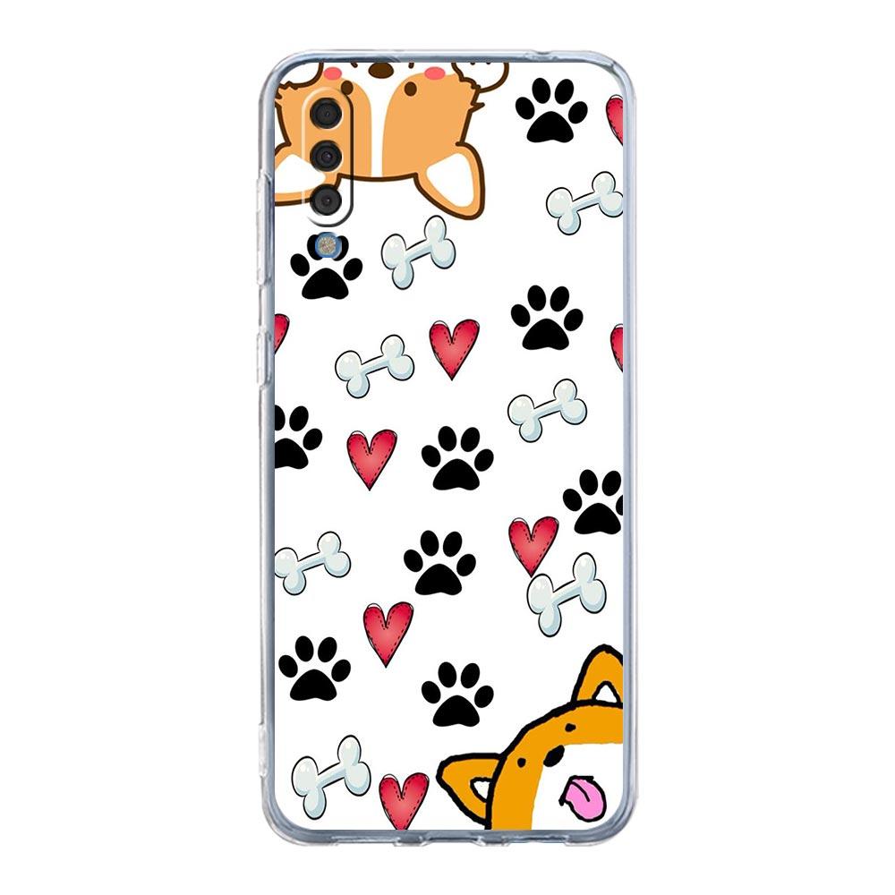 Phone Case For Samsung A56 A36 A26 A16 A14 A12 A22 A32 5G A34 A42 A52 A54 A50 A70 A72 A40 A20E A20S A04S A06 Cover Dog Paw