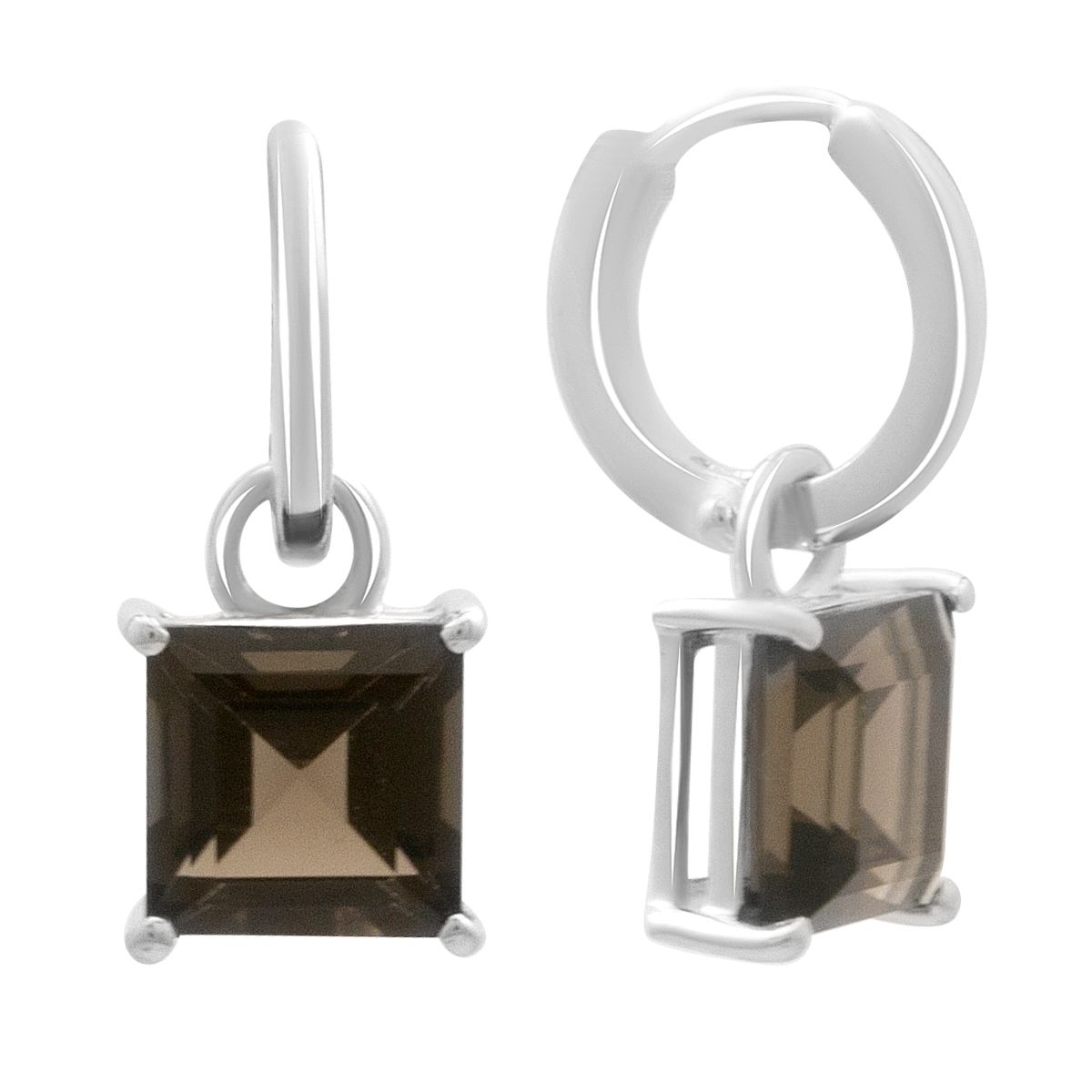 

Silver earrings with natural rauchtopaz (smoky quartz) 4.825ct (2180562)