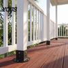Wood Post Support 2" x Square Base, Heavy Duty Floor Flange Deck Fence Repair Bracket for 2 Inch Post, Railing, Porch Handrails, Mailbox Railing Mount