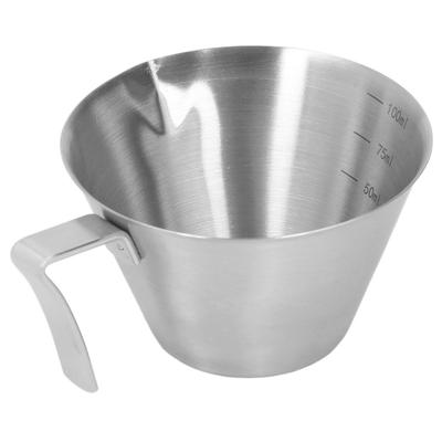 Stainless Steel Drinks Measurer V-Shaped Mouth Espresso Cup Measuring Cup 100ml  Coffee Brewing