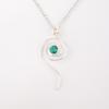 Boho Spiral Chrome Diopside Gemstone Pendant 925 Sterling Silver Handmade Gift PP-42-1