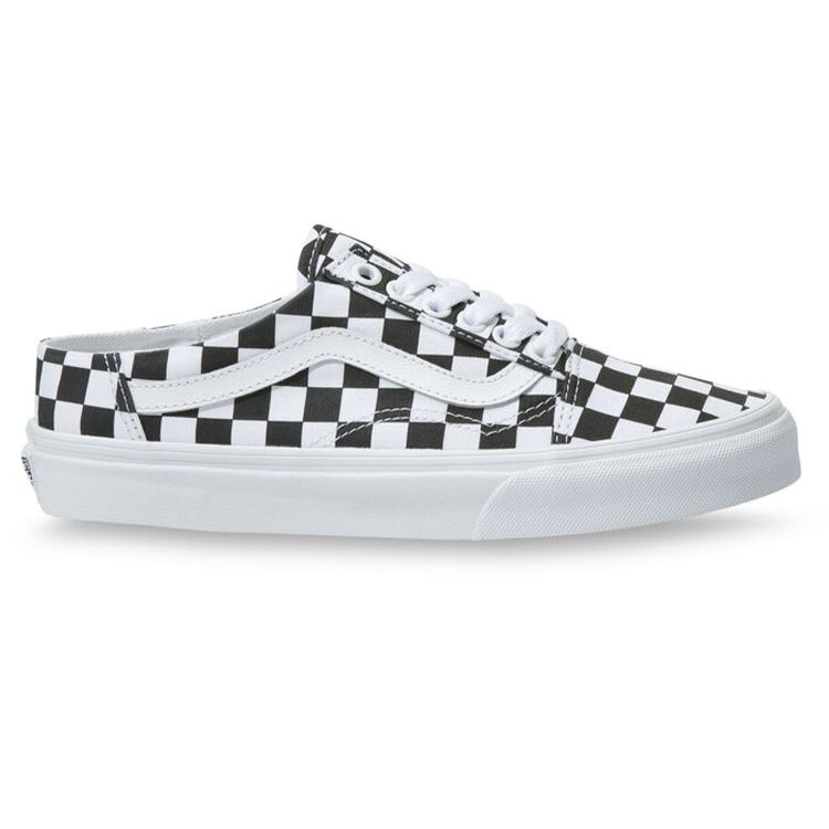 Vans Old Skool Mule Low Top Skate Shoes Unisex Sneakers White Black Checkerboard VN0A4P3Y5GU