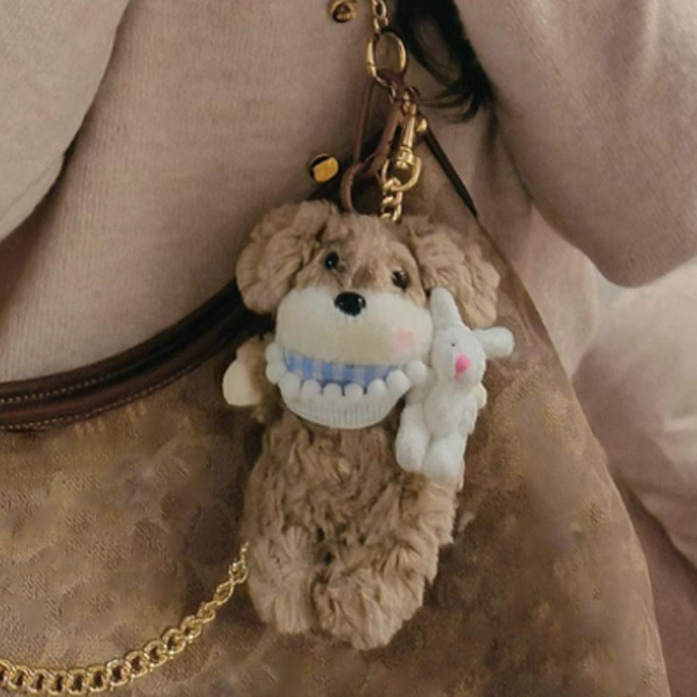 

Puppy Dog Plush Toy Keychain Rabbit Plush Key Ring Creative Plush Toy Pendant Bag Ornaments style 2