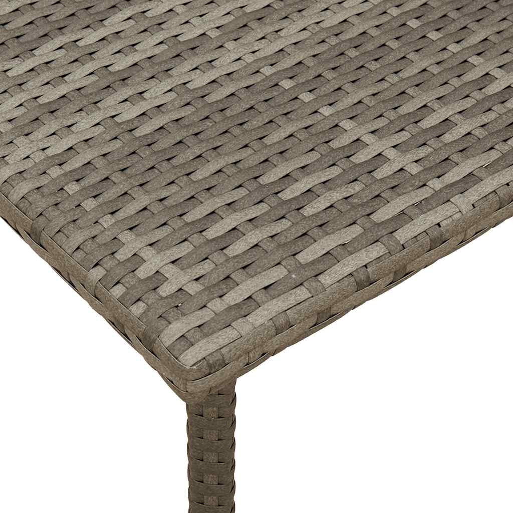 Garden Coffee Table Rectangular Grey 60 x 40 x 37 cm Poly Rattan