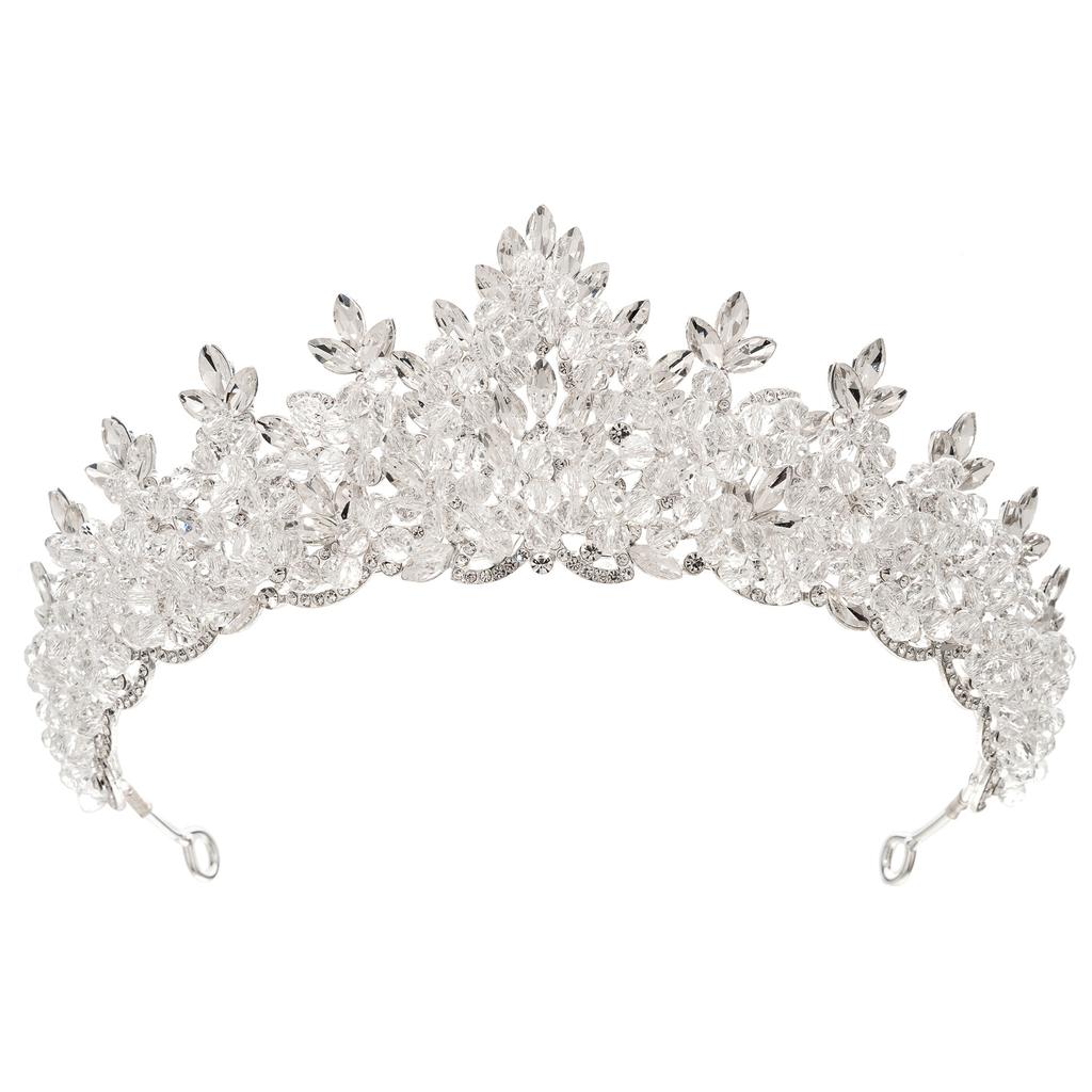 Baroque European and American Beauty Pageant Bridal Crown Tiara Alloy Crystal Wedding Headband Hair Accessories Crown