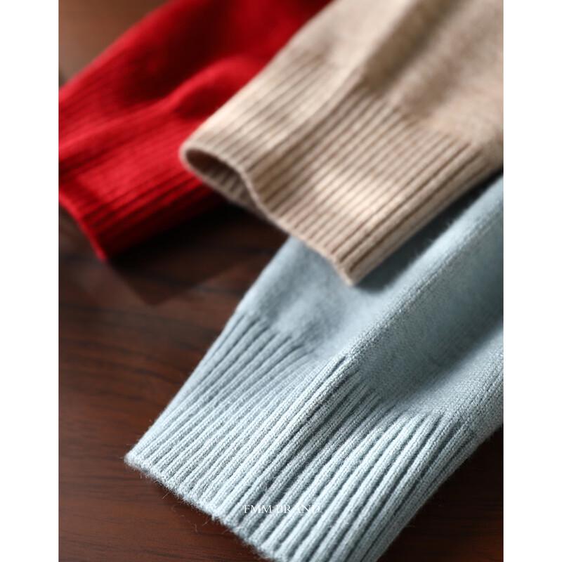 Women's Elegant Contrast-Trim Lapel Pullover Sweater