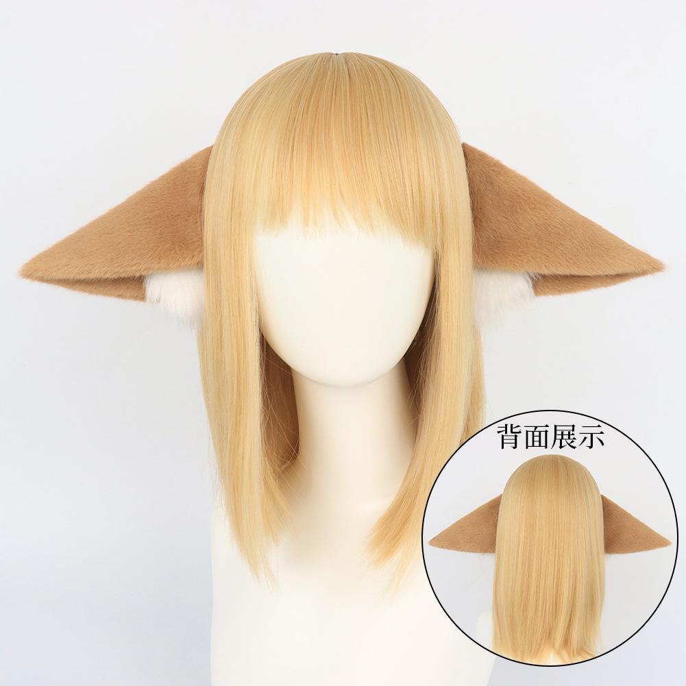 Fox spirit, Little Red Riding Hood plush fox ear headband, realistic animal ear, 3D headband cos Concession event props and accessories