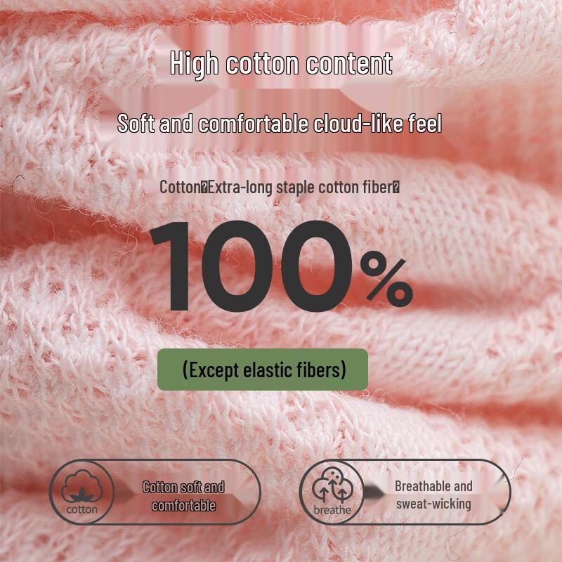 MaoRen Women's 100% Cotton Mesh Breathable Mid-Calf Socks (5-Pair Pack)