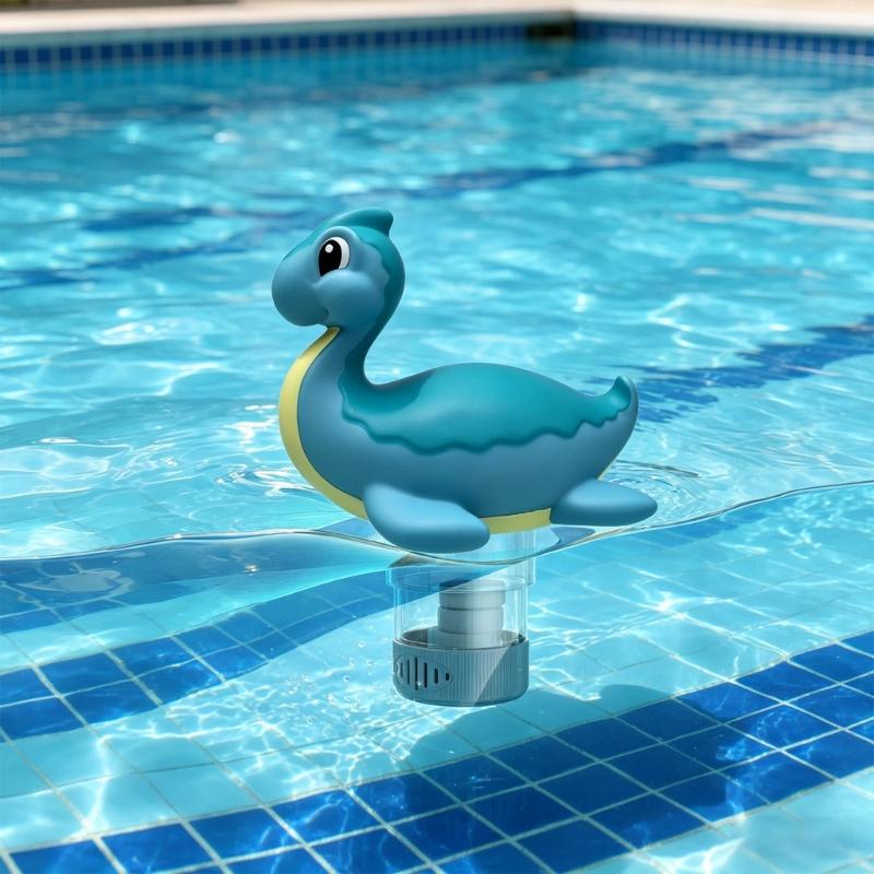 Small Pool Chlorine Dispenser For Mini Chlorine Tablets Holds Up To 4 Tablets marine Creature Duck Style