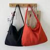 Fashion Solid Color Canvas Shoulder Bag Large Capacity Tote Bags Crossbody Bag For Women Travel Shopping Bags Daily