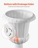 Plastic Urn Planters, 40 X 67 Cm, 2 Pack White Classic Flower Pots Front Porch Planters, Indoor & Outdoor Vase for Wedding, Party, Event, Home, Stage,