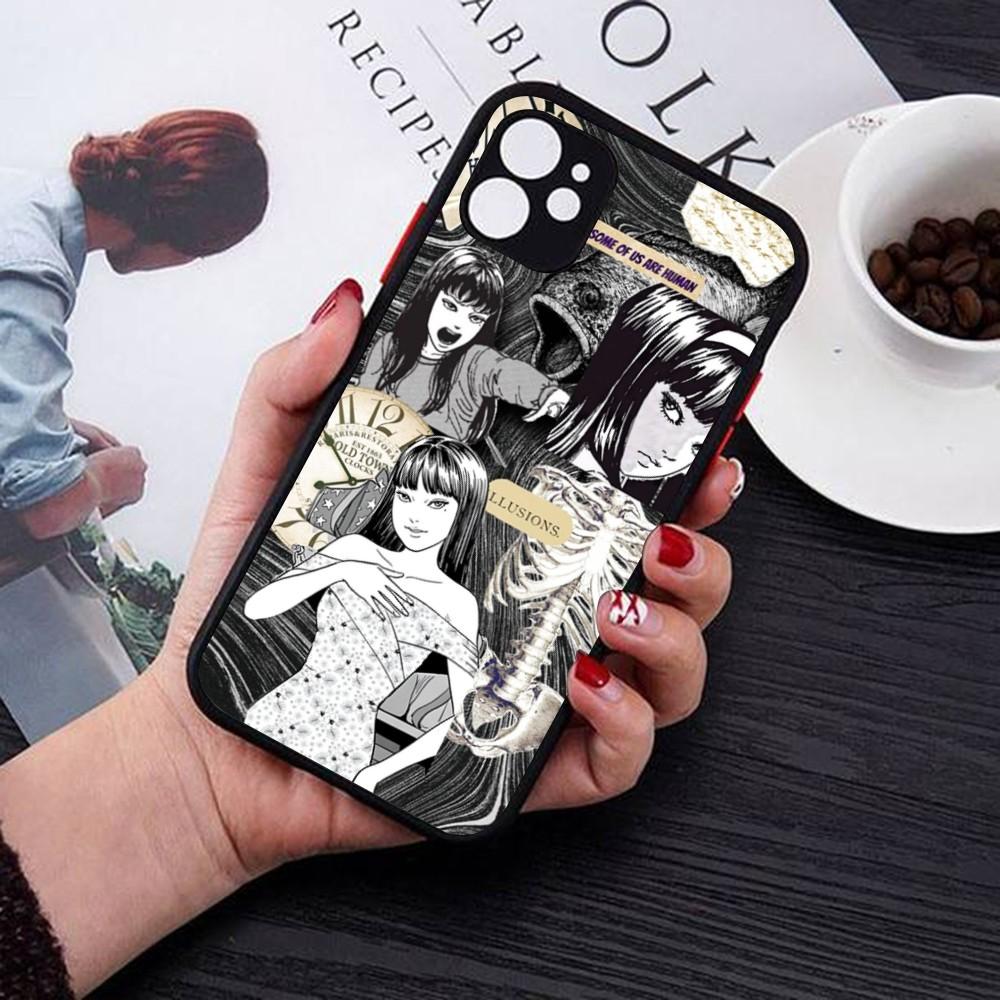 Japan Anime Tomie Kawakami Phone Case For IPhone 14 11 12 13 Mini Pro Max 8 7 Plus X XR XS MAX Translucent Matte Cover