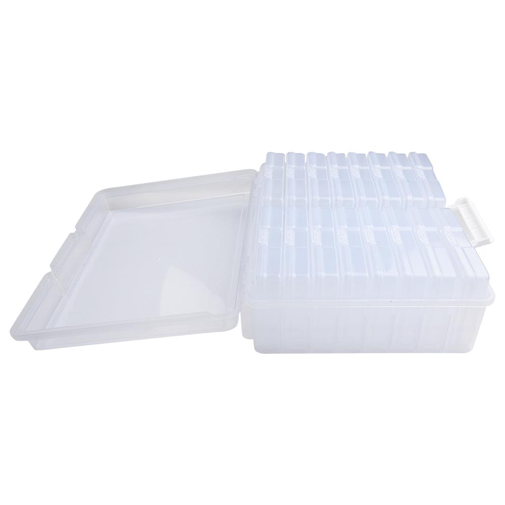 Jewelry Office Supplies Photo Storage Box 16 Boxes Cases PP Wi A Handle Transparent Wi Buckle Large Sorting Tool