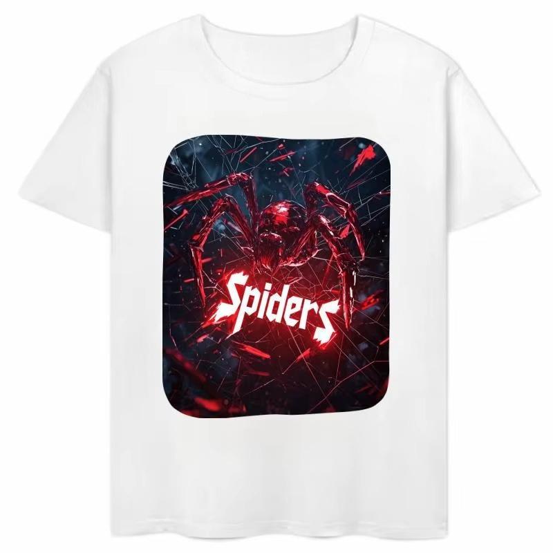 SpiderUnisex printed Tshirt 2026 summer new style loosefitting casual trendy shortsleeved top