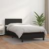 Exclusive House - Bed Slat Base with Mattress Black 100x200 Cm Faux Leather