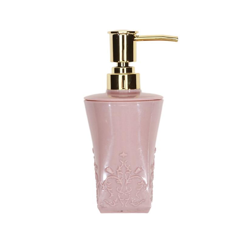 New Stained Carved Empty Pump Refillable Bathroom Shampoo Shower Gel Bottles Dispenser Liquid Soap Dispenser Bath Gel Press