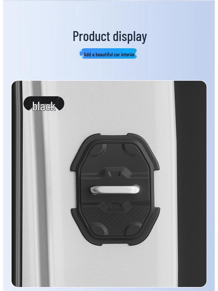Car Door Lock Silicone Protector: Noise Reduction, Shock Absorption, Anti-Collision Pad for Safe Door Closing
