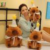 New Creative Kapibara Doll Plush Toy Doll Throw Pillow Ugly Cute Birthday Hat Capybara Doll